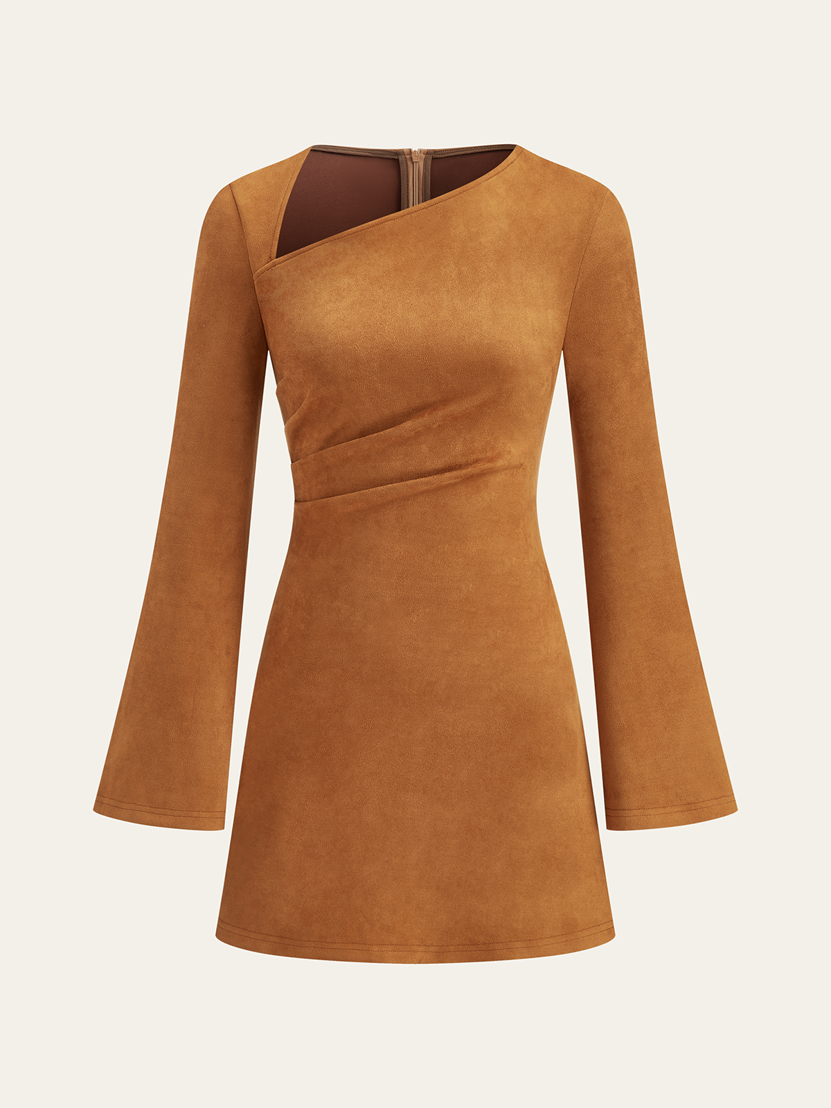suede mini dress long sleeve The Good Journey Long Sleeve Suede Mini Dress, Womens, 10, Grey