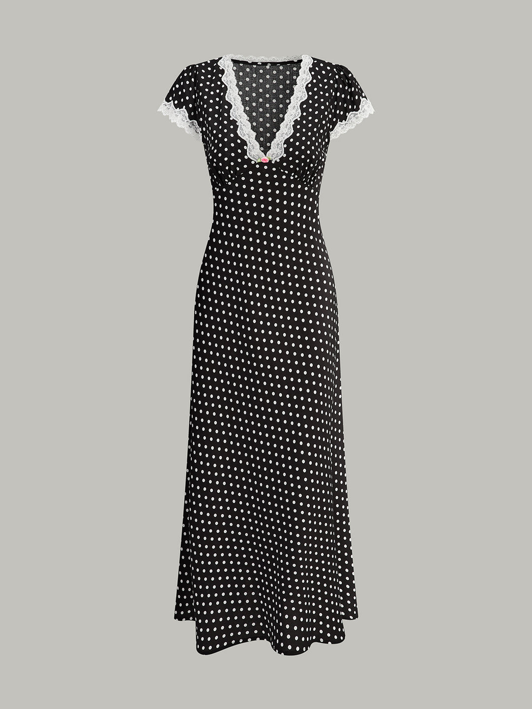 本日最終値下げ！【即完売品！】Polka-Dot Lace-Trim Dress Polka Dot Lace-Trim Dress | COMMENSE