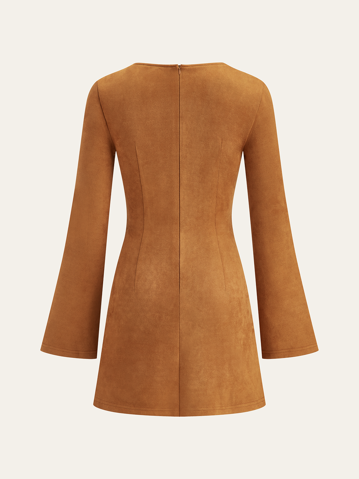 long sleeve suede mini dress Suede Long Sleeve Mini Dress LARE Boutique